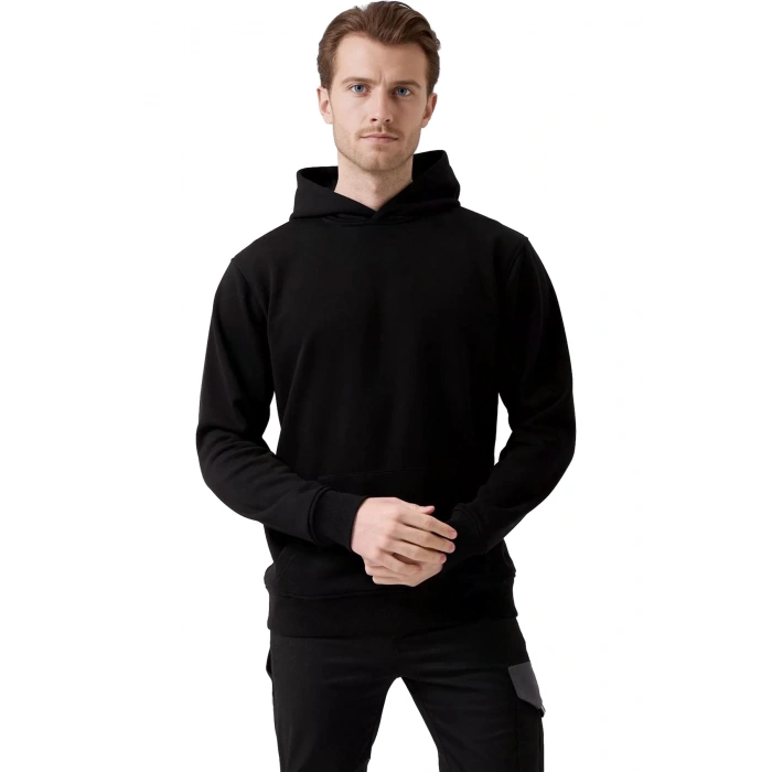 Erkek Kordonsuz Hoodie Kapüşonlu Sweatshirt Rahat Spor Tarz Giyime Uygun Sweat