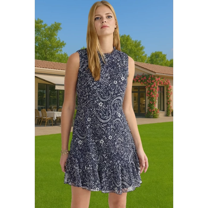 Şifon A Kesim Mini Elbise Polyester Dokuma Yazlık İş Elbisesi Trend Tasarım Kaliteli İşçilik