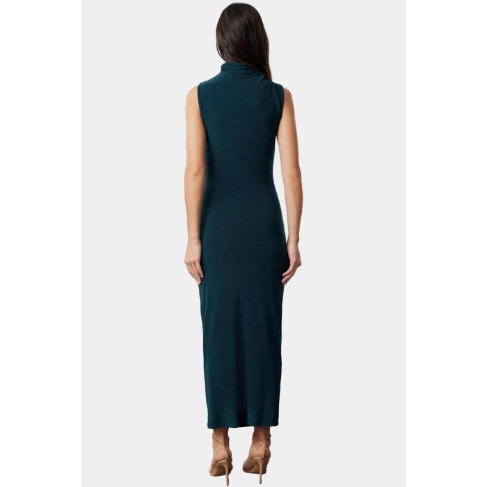 Şık Bodycon Maxi Elbise Polyester Elastan Karışımı Rahat Günlük Profesyonel Görünüm Konforlu Kesim