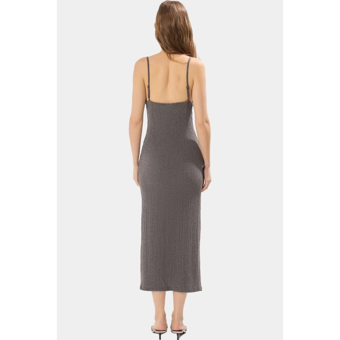 Şık Bodycon Örme Midi Elbise Günlük Kullanım İçin Mükemmel Seçim Konforlu Kesim Özel Tasarım