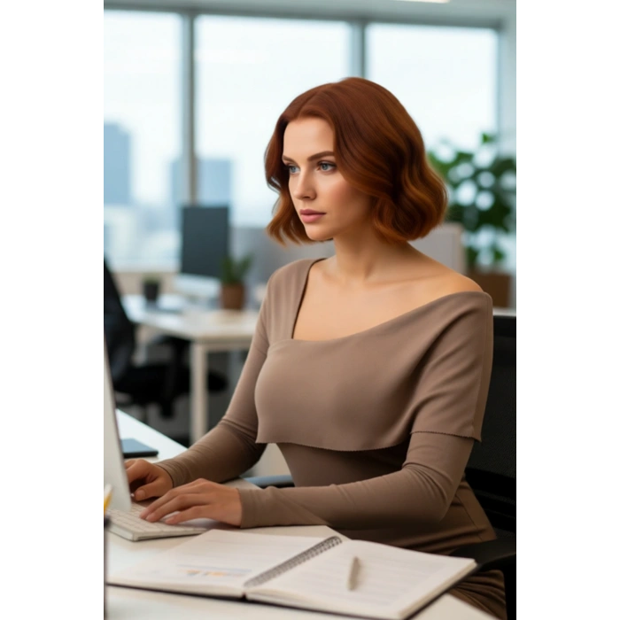 Şık Kadın Asimetrik Yaka Uzun Kollu Triko Kazak Modern Tasarımıyla Her Anınıza Zarafet Katıyor