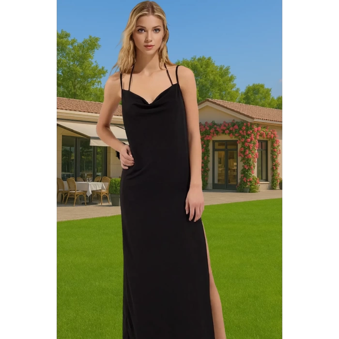 Şık Kadın Maxi Elbise Örme Kumaş Bodycon Plaj Elbisesi Yaz Özenle Seçilmiş Dayanıklı Malzeme