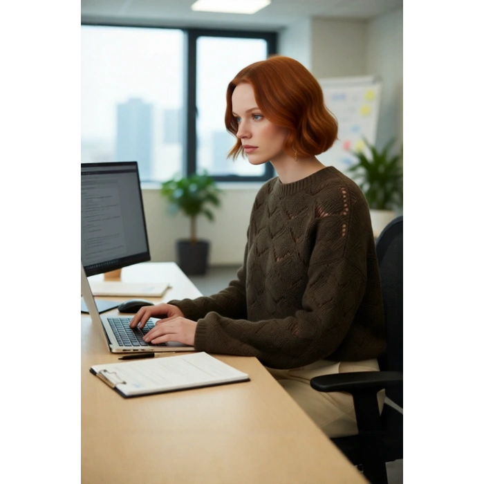 Şık Kadın Oversize Ajurlu Bisiklet Yaka Uzun Kol Triko Kazak Soğuk Havalarda Konfor Sunar Kaliteli