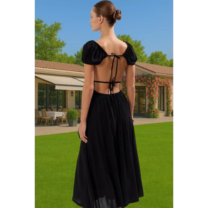 Şık Kadın Yazlık Maxi Elbise Viskoz Polyester Dokuma Rahat Ve Şık Şık Görünüm Kaliteli İşçilik