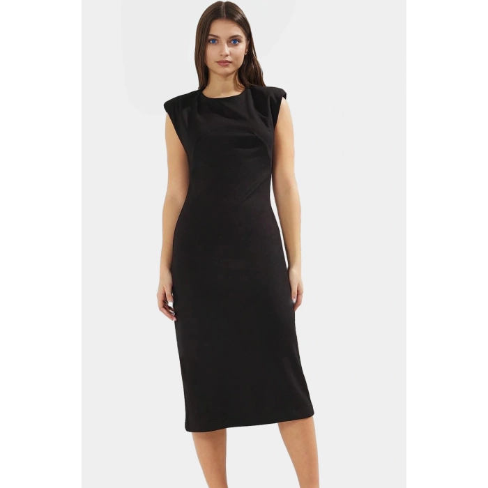 Şık Midi Elbise Örme Kumaş Bodycon Kalıp Günlük Tarz Premium Kalite Görünüm Uzun Ömürlü