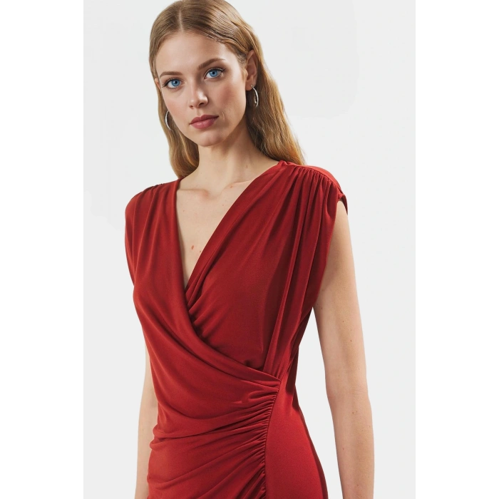 Şık Örme Midi Elbise Bodycon Kalıp Günlük Kullanım Yazlık Seçkin Malzeme Trend Tasarım