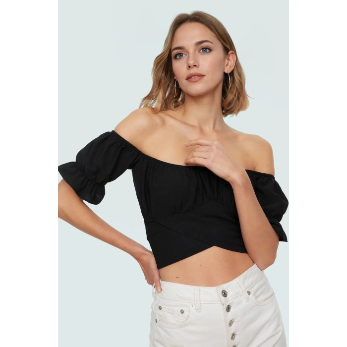 Şık Poplin Bluz Omzu Yazlık Casual Tasarım Kaliteli İşçilik Özel Premium Kalite