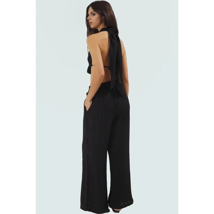 Şık Viskoz Plaj Bluz Pantolon Takımı Yazlık Rahat Mükemmel Uyum Modern Stil