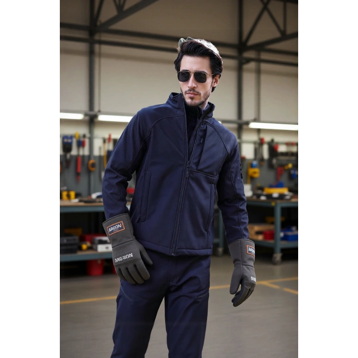 Softshell Erkek Mont Rüzgar Geçirmez Fy81 Fiyort Logan Korumalı Ceket