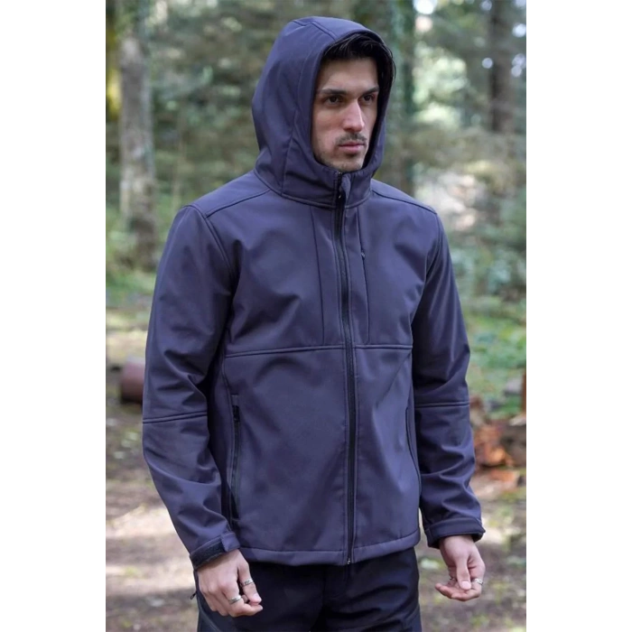 Softshell Erkek Mont Su Geçirmez Kapüşonlu Outdoor 350 Flam2 Fiyort Rüzgar Günlük