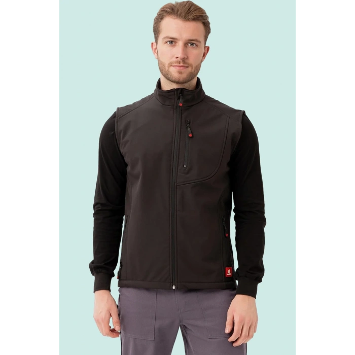 Softshell Erkek Yelek Kışlık İş Güvenliği Salina Günlük Kullanıma Uygun Konforlu Kesim Fermuarlı