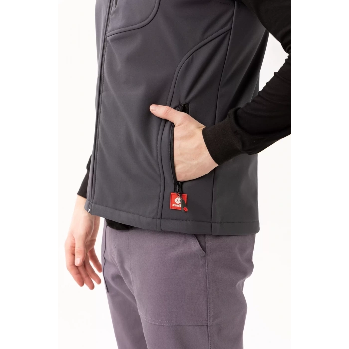 Softshell Erkek Yelek Kışlık İş Güvenliği Salina Günlük Kullanıma Uygun Konforlu Kesim Fermuarlı