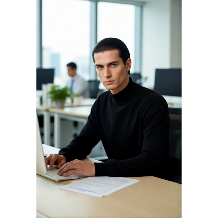 Soğuk Havaların Vazgeçilmezi Erkek Regular Fit Triko Kazak Dik Yaka Konforlu Düz Tasarım Kaliteli