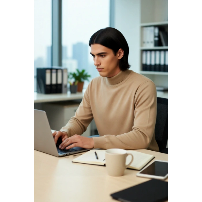 Soğuk Havaların Vazgeçilmezi Erkek Regular Fit Triko Kazak Dik Yaka Konforlu Düz Tasarım Kaliteli