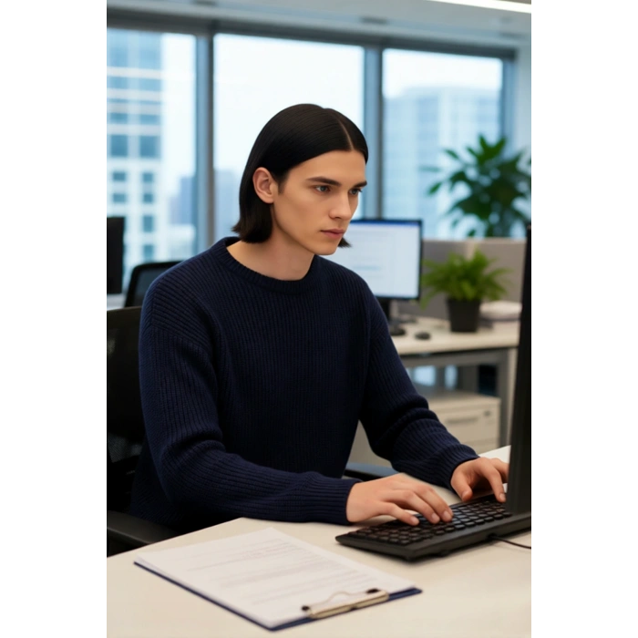 Soğuk Kış Günleri İçin Erkek Oversize Kalıp Bisiklet Yaka Rahat Triko Kazak Basic Stil Kaliteli