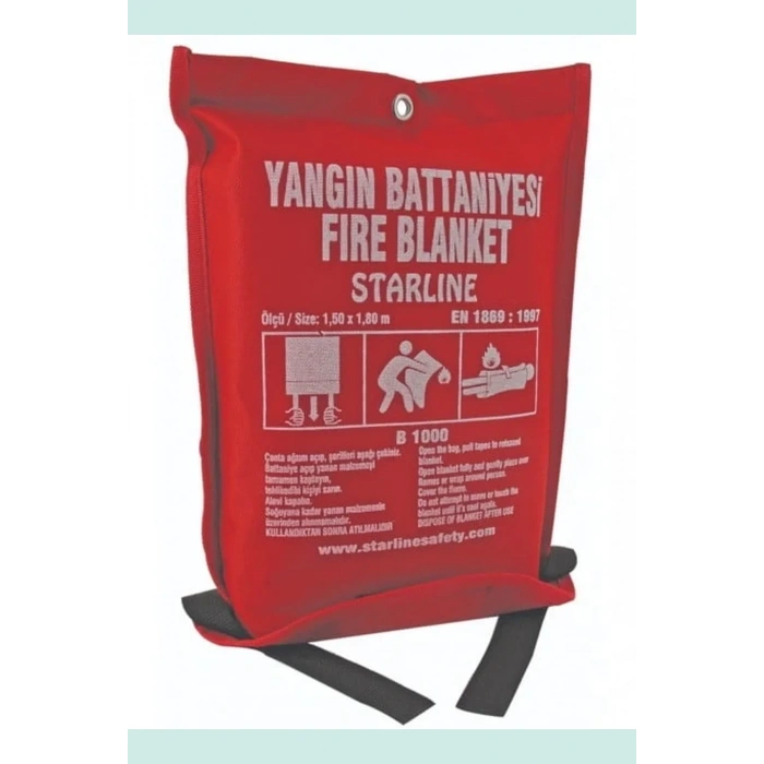 Starline Yangın Battaniyesi 150x180cm ISG 150x180 1869 1997 EN Sertifikalı