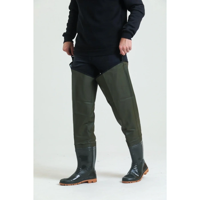 Su Geçirmez Balıkçı Çizmesi PVC Ayak Bileğine Kadar 1650 Kasık Çizme İkç Renk