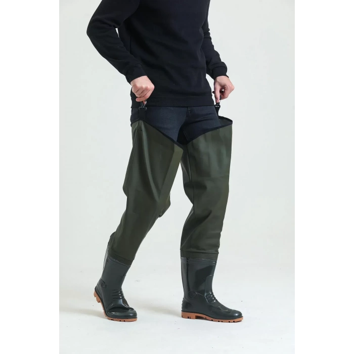 Su Geçirmez Balıkçı Çizmesi PVC Ayak Bileğine Kadar 1650 Kasık Çizme İkç Renk