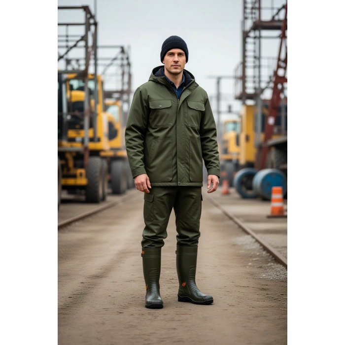 Su Geçirmez İş Güvenliği Çizmesi Çelik Burunlu 117 EN ISO 20345 Palalı Ara Tabanlı