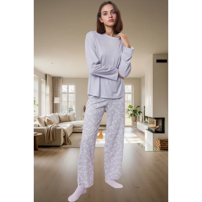 Süprem Pamuk Örme Pijama Takımı Kış Mevsimi İçin Sıcak ve Rahat Özel Tasarım Premium Kalite