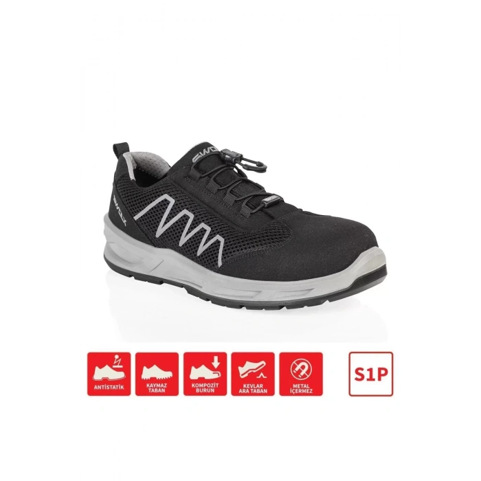 Swolx AIRX 110 Nefes Alan İş Güvenliği Ayakkabısı S1p Aır Çelik Burunlu Hafif Alabilir