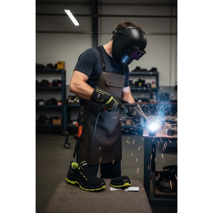 Swolx SiyahNeon İş Güvenliği Ayakkabısı 100 Combo fosforlu