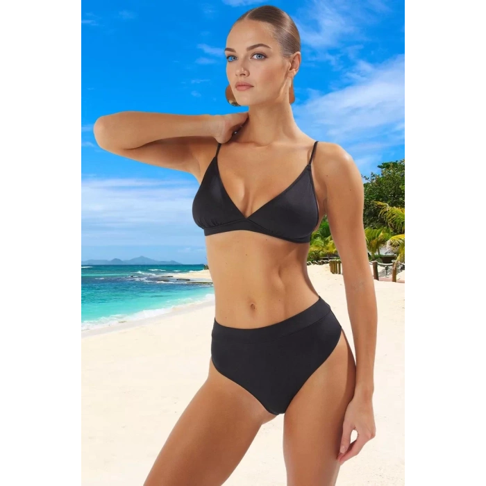 Tasarım Bikini Takımı Esnek Kumaş Özel Şık Detaylı Ergonomik Kesim Plaj Ve Havuz İçin