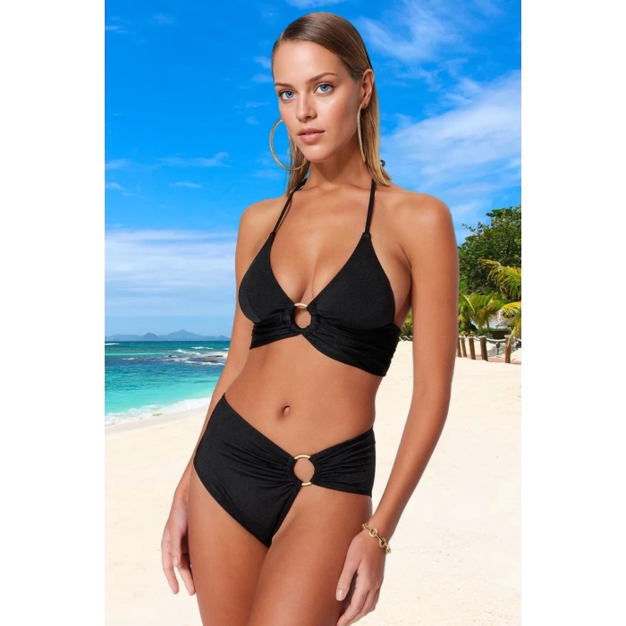 Tasarım Bikini Takımı Klora Dayanıklı Hızlı Kuruyan Şık Detaylı Özel Plaj Ve Havuz İçin