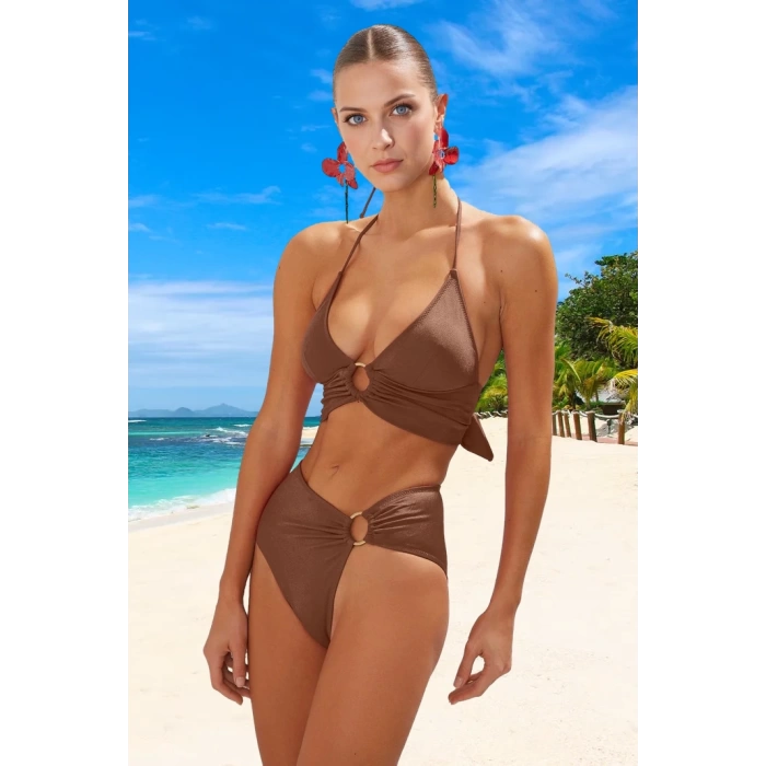 Tasarım Bikini Takımı Klora Dayanıklı Hızlı Kuruyan Şık Detaylı Özel Plaj Ve Havuz İçin