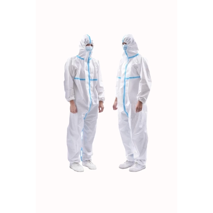 Tek Kullanımlık Koruyucu Tulum - 55gr Laminasyonlu, Sıvı Geçirmez, Tam Koruma İçin Medikal ve Endüstriyel
