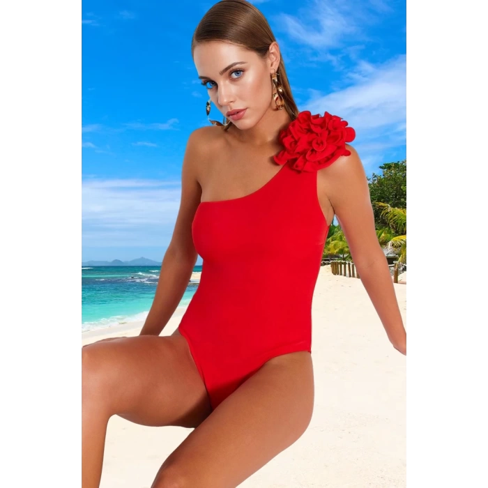Tek Omuz Mayo Plaj Ve Havuz İçin Banyo Kıyafeti Yaz Koleksiyonu Mayosu Swimsuit
