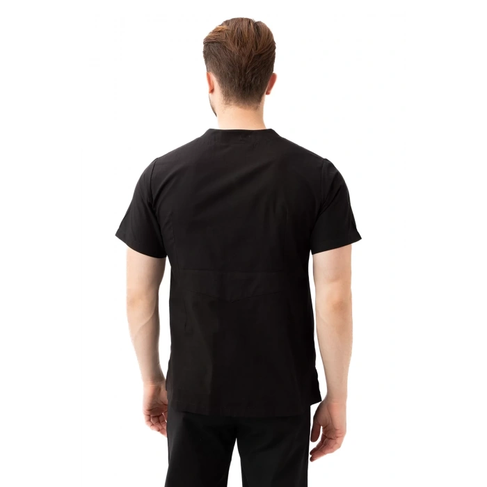 Terycotton V Yaka Bordosu Sağlık Üniforması Santolina Üniforma Doktor Hemşire Çalışanları İçin