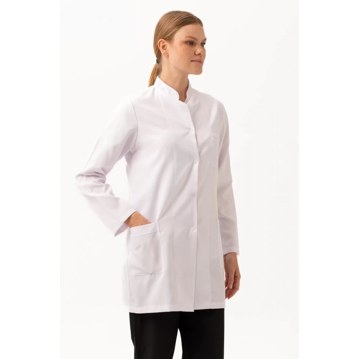 Tıbbi Kadın Uzun Kollu Laboratuvar Önlüğü Adiantum Doktor Öğretmen Rahat Kesim