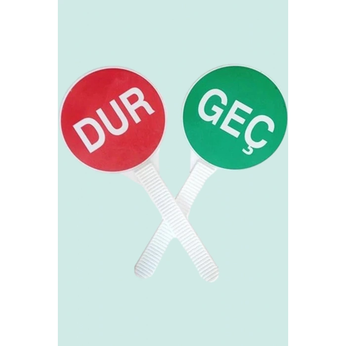 Trafik Kontrol Levhası DurGeç İş Güvenlik El Tipi Levha Dur geç Çift Yönlü Reflektif Ergonomik