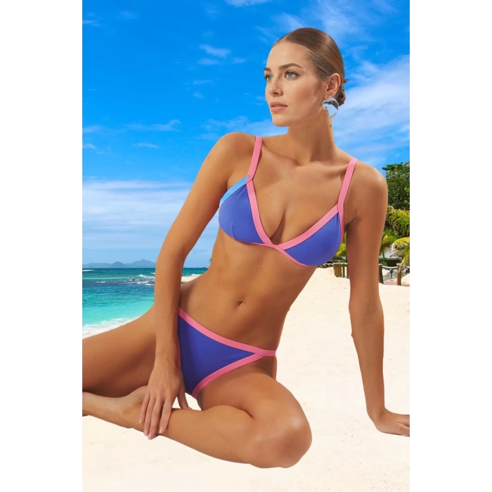 Üçgen Bikini Takımı Su Sporları İçin Esnek Kumaş Premium Kalite Yüksek Konfor Yaz Koleksiyonu
