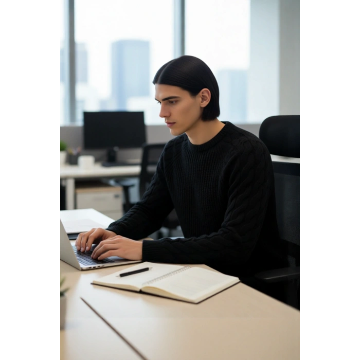 Unisex Basic Regular Kalıp Bisiklet Yaka Saç Örgü Desenli Kalın Triko Kazak Kışlık Şıklık Kaliteli