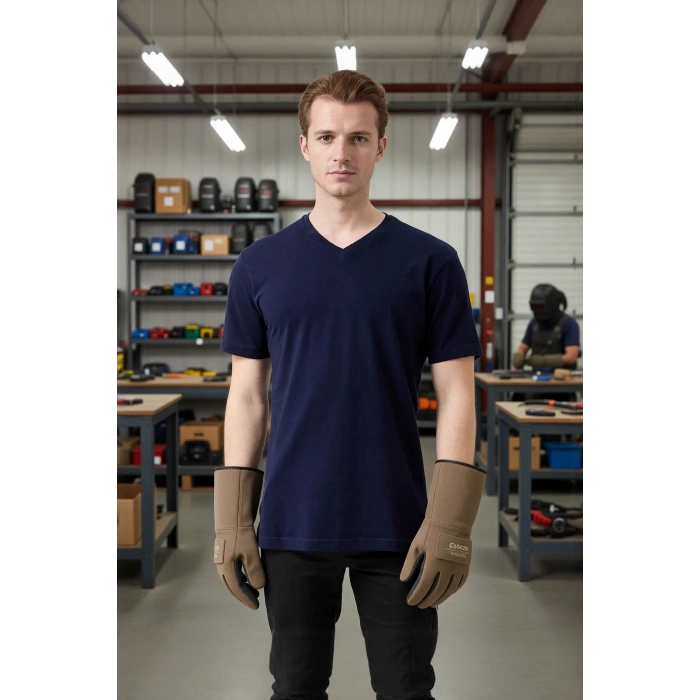 V Yaka 100 Pamuk Penye Tshirt Is Gvenligi Galanthus shirt Nefes Alabilir Rahat Şık Tasarım