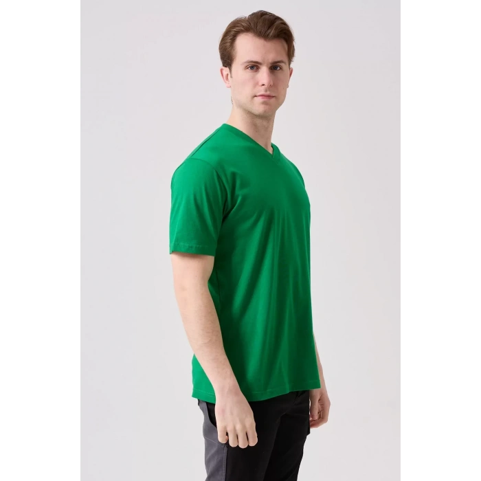 V Yaka 100 Pamuk Penye Tshirt Is Gvenligi Galanthus shirt Nefes Alabilir Rahat Şık Tasarım