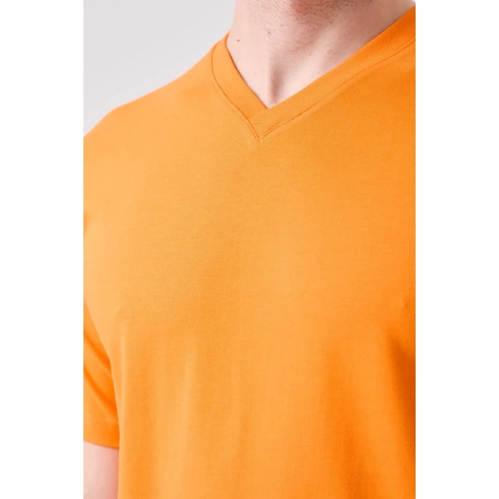 V Yaka 100 Pamuk Penye Tshirt Is Gvenligi Galanthus shirt Nefes Alabilir Rahat Şık Tasarım