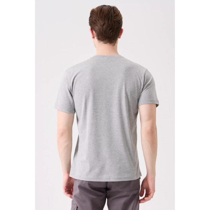 V Yaka Erkek Tişörtü 50 Pamuk Polyester Herba shirt Nefes Alabilir Rahat Şık Tasarım