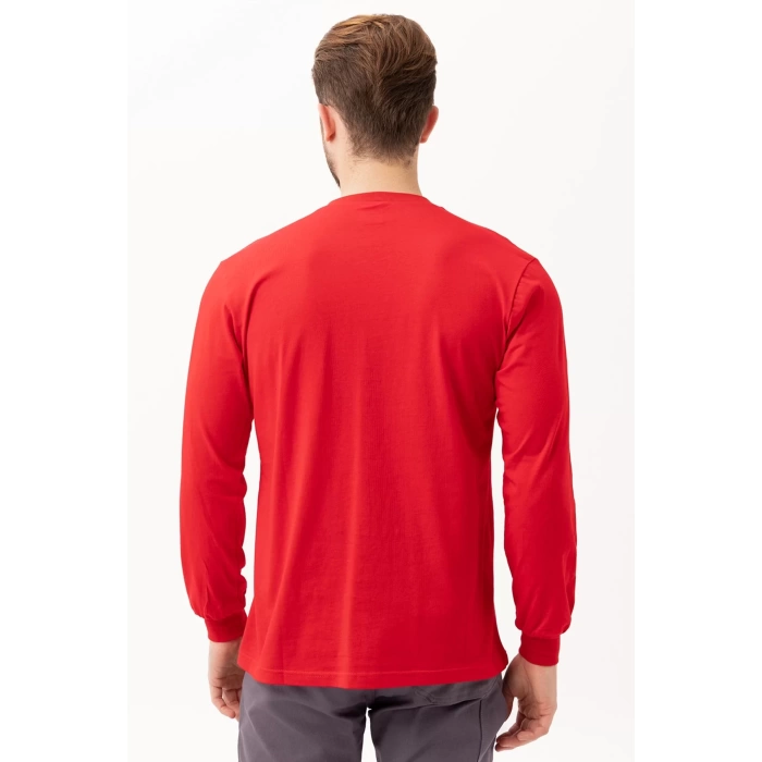 V Yaka Uzun Kollu Penye Tshirt Padus shirt Rahat Kesim Günlük İş Kullanımı İçin