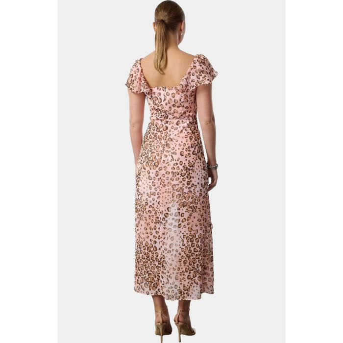 Yazlık A Line Maxi Elbise %Polyester Şifon Kumaş Çiçek Desen Profesyonel Görünüm