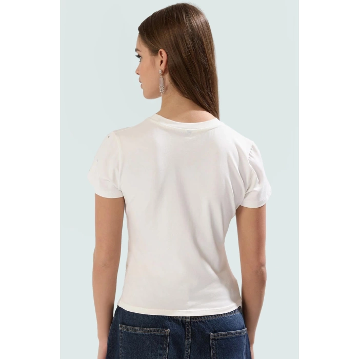 Yazlık Asimetrik Fitted Pamuklu T shirt Günlük Stil Profesyonel Görünüm Uzun Ömürlü