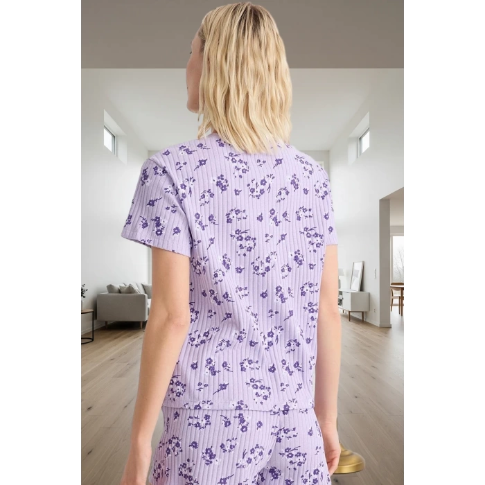 Yazlık Çiçekli Kaşkorse Pijama Takımı; Nefes Alan Rahat Kumaş Mükemmel Uyum