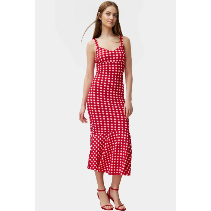 Yazlık Çiçekli Maxi Elbise Bodycon Kesim Nefes Alabilir Polyester Elastan Casual Mükemmel Uyum