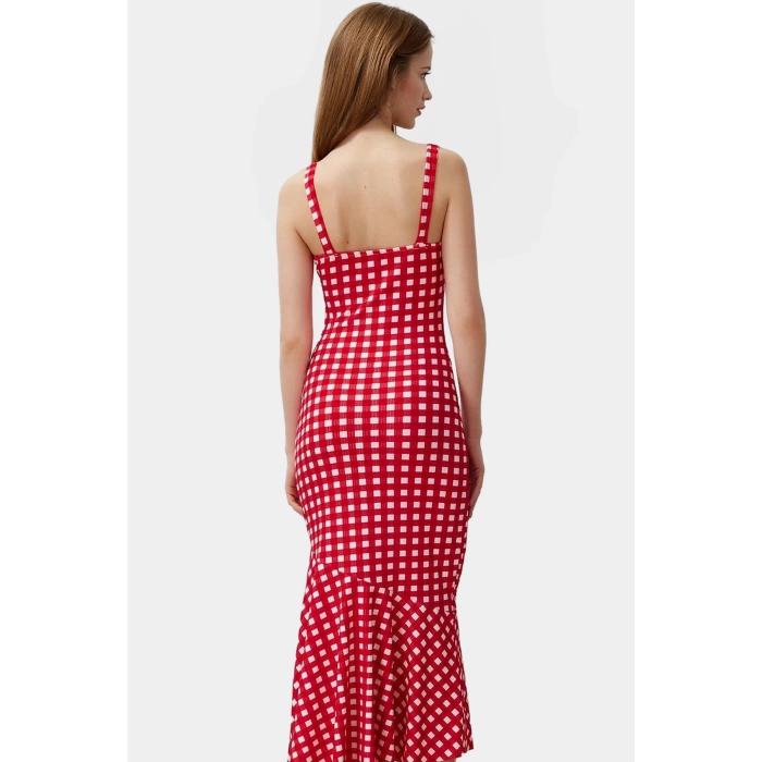 Yazlık Çiçekli Maxi Elbise Bodycon Kesim Nefes Alabilir Polyester Elastan Casual Mükemmel Uyum