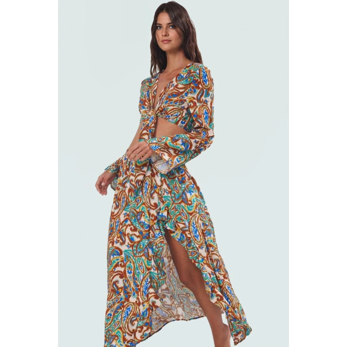 Yazlık Çok Desenli Viskoz Bluz Etek Takım Plaj Şıklığı İçin Uzun Ömürlü Modern Stil