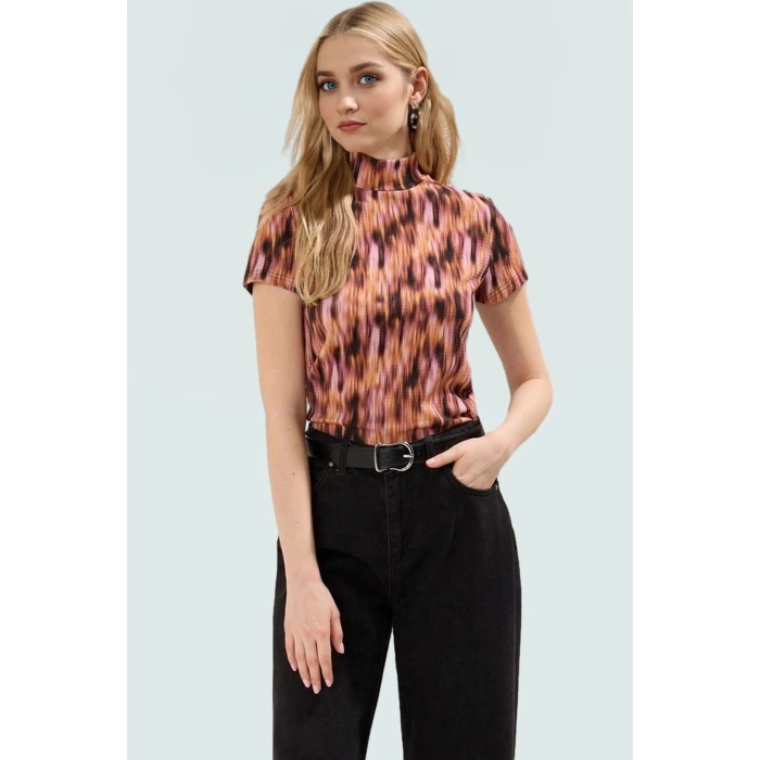 Yazlık Çok Polyester Bluz Rahat Şık ve Bürümcük Dokuma Trend Tasarım Mükemmel Uyum