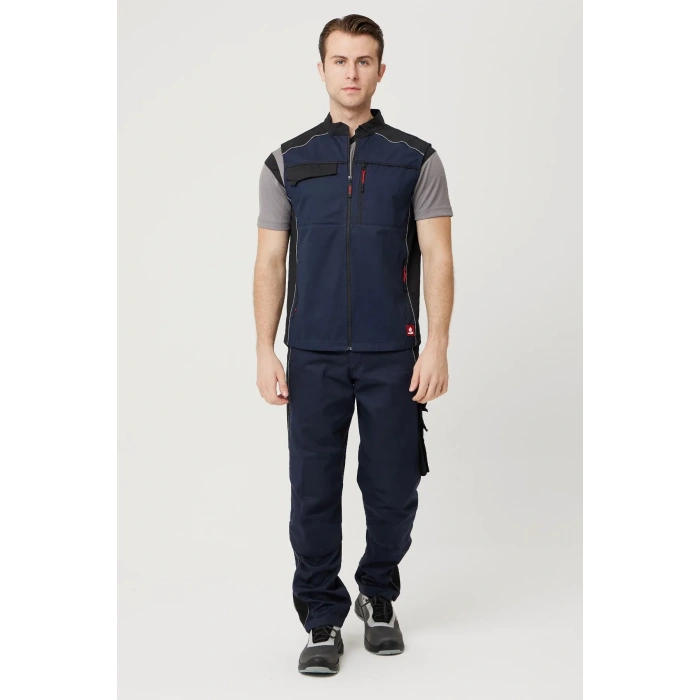 Yazlık İş Yeleği Polyester Gabardin Allium Outdoor Yelek Hafif Nefes Alabilir Fonksiyonel Cepli