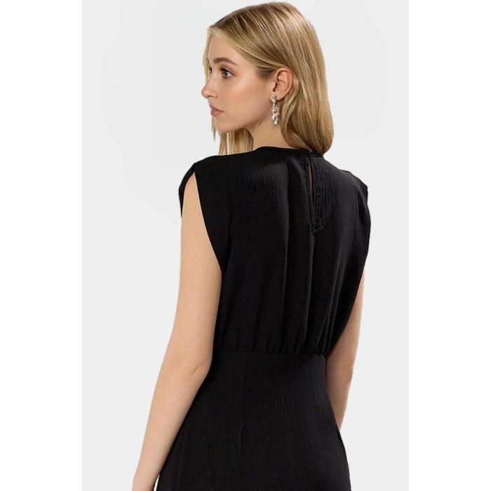 Yazlık Kadın Elbise Rahat Şık A Kesim Midi Model Polyester Kumaş Mükemmel Uyum Yüksek Kalite